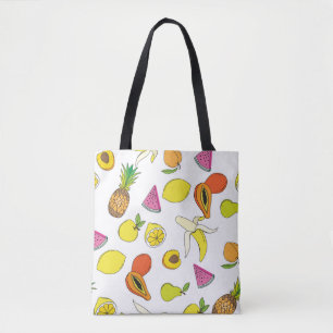 Juicy Fruit, Vintage Seamless Pattern. Tote Bag