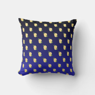 Juicy Lemon on Blue gradient Cushion