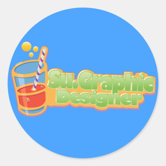 Juicy Logo Round Stickers (Front)