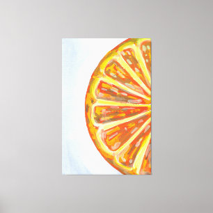Juicy Orange Fruit Slice Canvas Print