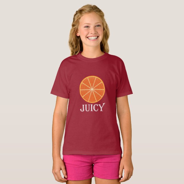 Juicy Orange - Girls' Basic T-Shirt (Front Full)