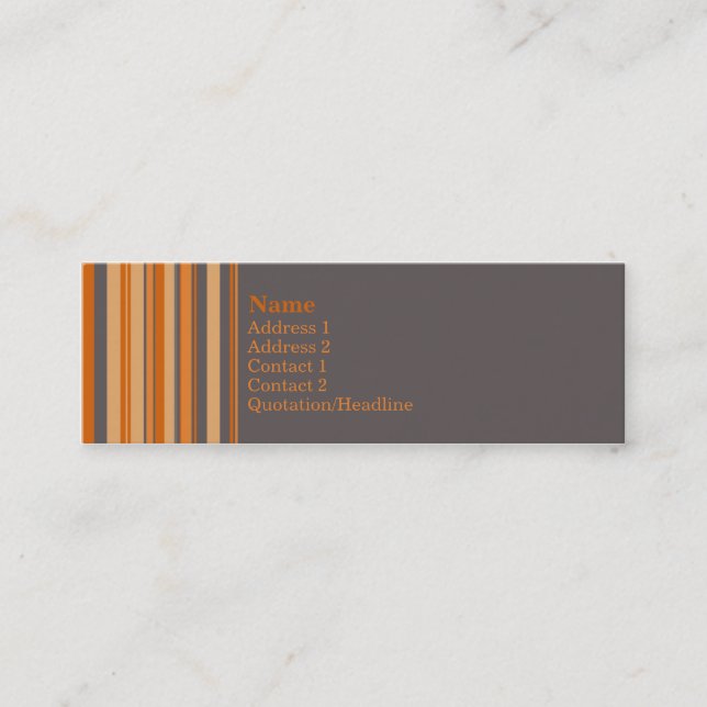 Juicy Orange • Profilecard Mini Business Card (Front)