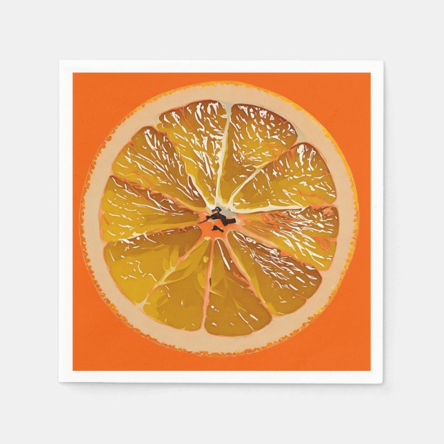   Juicy  orange   slice - fun Napkin (Front)