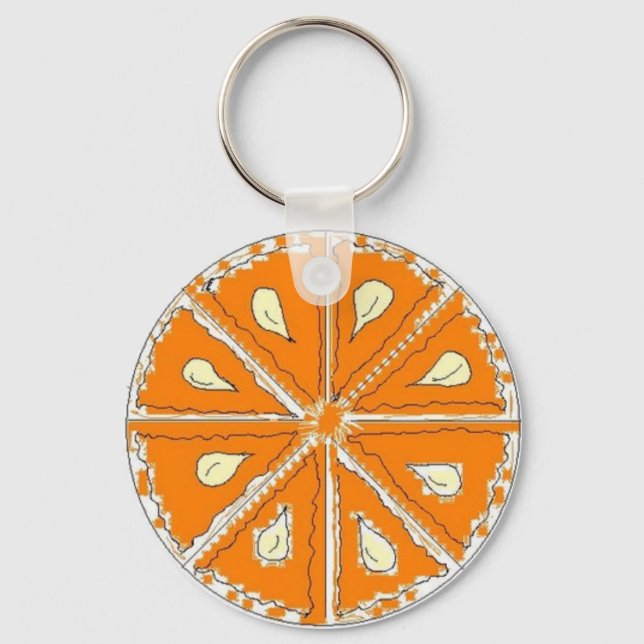 Juicy Orange Slice Key Ring (Front)