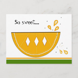 Juicy Orange Slice Postcard