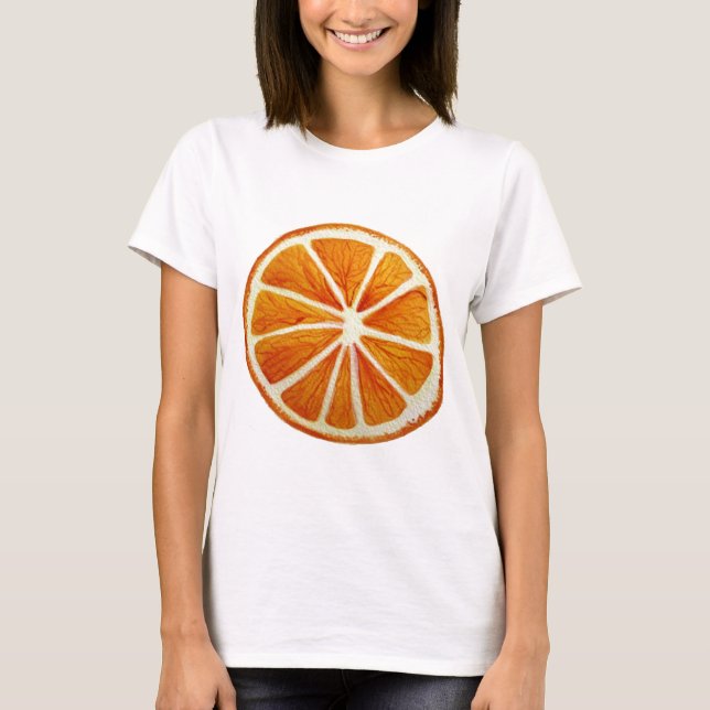 Juicy Orange watercolor fruit pop art T-Shirt (Front)