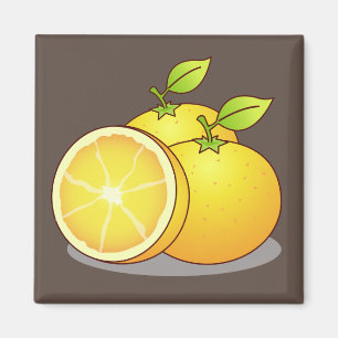 Juicy Oranges fruit art Magnet