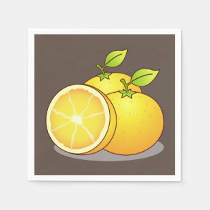 Juicy Oranges fun fruit Napkin