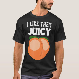 Juicy Peach Nectarines Apricots Fruit Basket T-Shirt