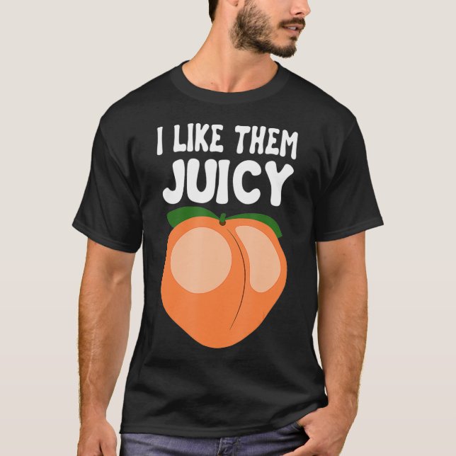 Juicy Peach Nectarines Apricots Fruit Basket T-Shirt (Front)