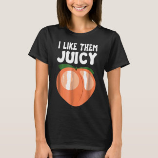 Juicy Peach Nectarines Apricots Fruit Fruit Basket T-Shirt