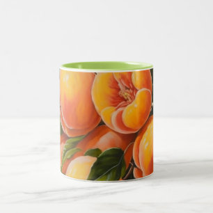 Juicy peaches  Two-Tone coffee mug