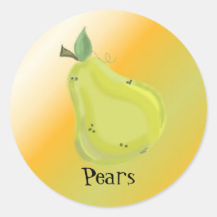 Juicy Pear Classic Round Sticker