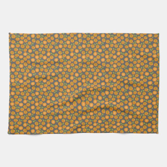 Juicy persimmons tea towel (Horizontal)