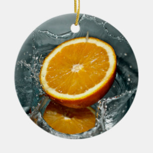 Juicy positive orange for vitamin mood      ceramic tree decoration