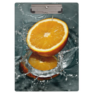 Juicy positive orange for vitamin mood clipboard