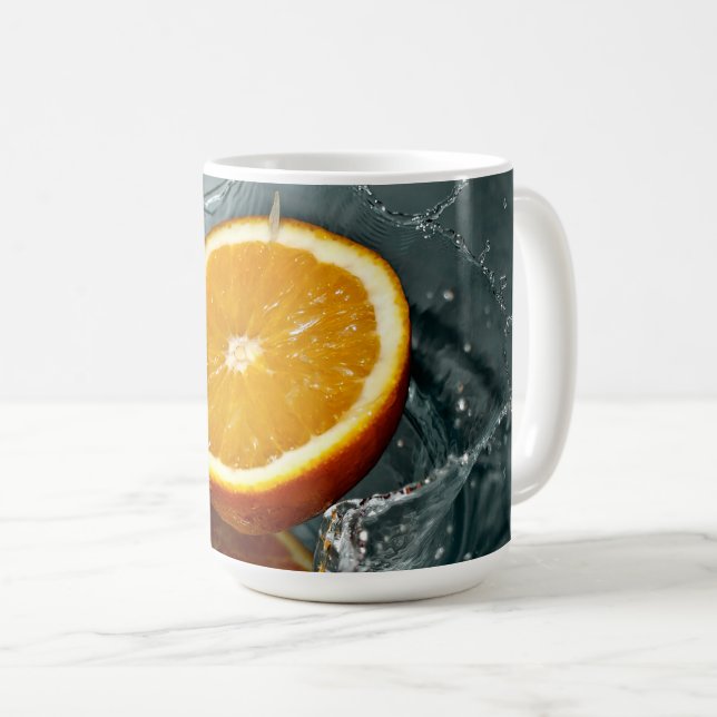 Juicy positive orange for vitamin mood   coffee mug (Front Right)