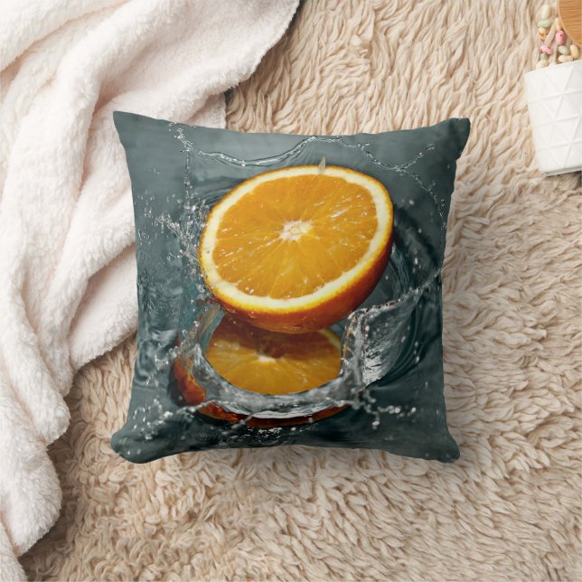 Juicy positive orange for vitamin mood   cushion (Blanket)