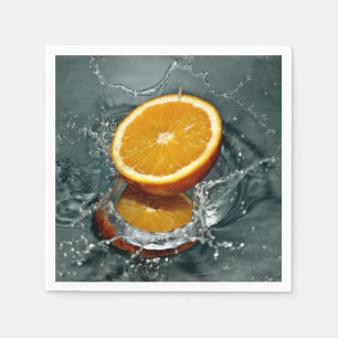 Juicy positive orange for vitamin mood    napkin