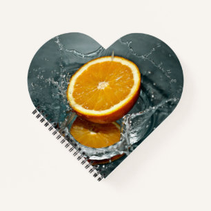 Juicy positive orange for vitamin mood notebook