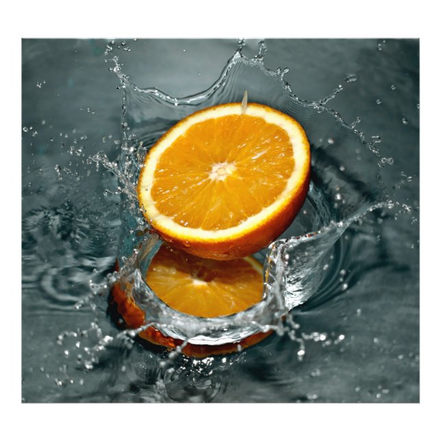 Juicy positive orange for vitamin mood photo print (Front)
