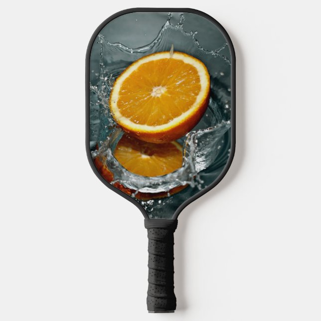 Juicy positive orange for vitamin mood    pickleball paddle (Front)