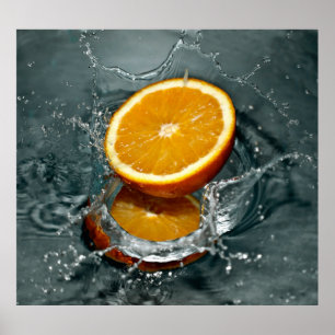 Juicy positive orange for vitamin mood   poster