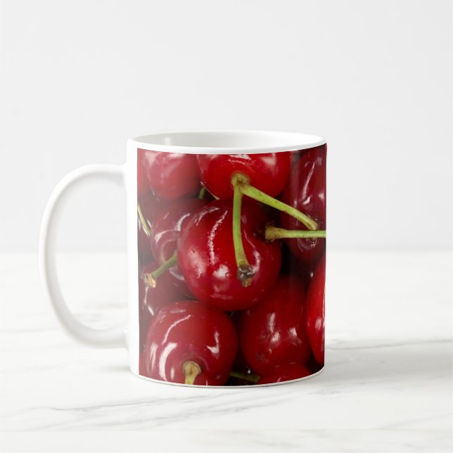 Juicy Red Cherries Coffee Mug (Left)