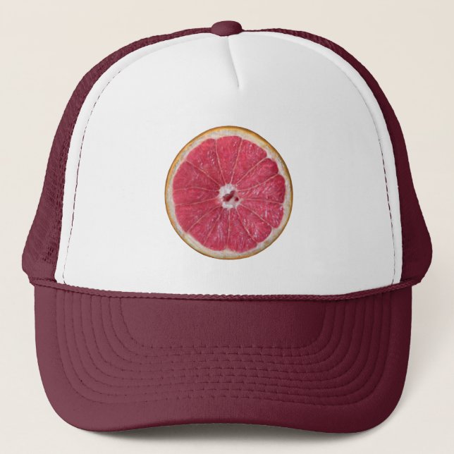 Juicy Red Grapefruits Trucker Hat (Front)