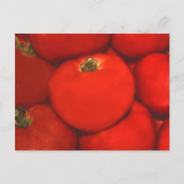 Juicy Red Homegrown Garden Tomatoes Postcard (Front)