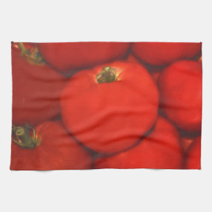 Juicy Red Homegrown Garden Tomatoes Tea Towel