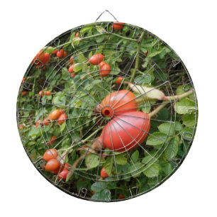 Juicy Red Rose Hips Dart Board