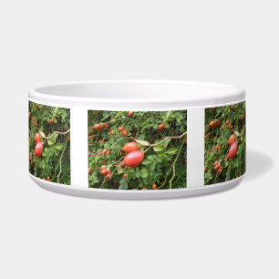 Juicy Red Rose Hips Dog Bowl