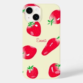 Juicy Red Strawberries (Beige) Case-Mate iPhone 14 Case