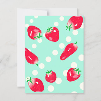 Juicy Red Strawberries Postcard (Mint)