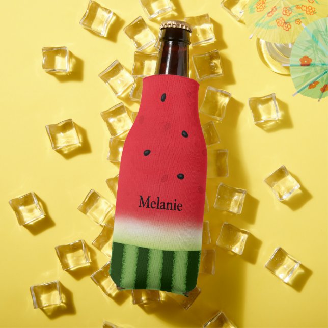 Juicy Red Watermelon Personalised Bottle Cooler (In Situ Summer)