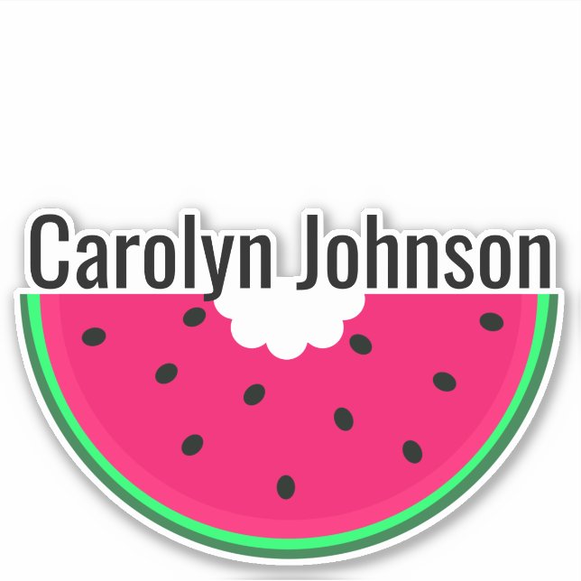 Juicy red watermelon with bite - personalised (Front)