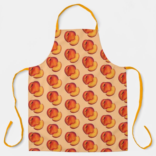 Juicy Ripe Summer Peach Georgia Peaches Fruit Apron (Front)
