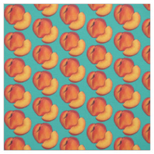 Juicy Ripe Summer Peach Georgia Peaches Fruit Fabric