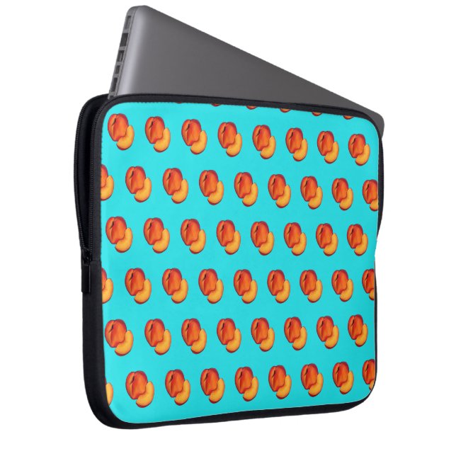 Juicy Ripe Summer Peach Georgia Peaches Fruit Laptop Sleeve (Front Right)