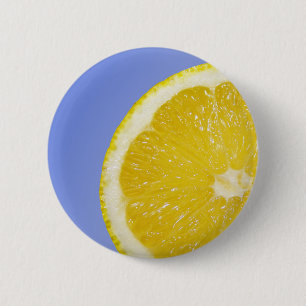 Juicy Slice of Lemon 6 Cm Round Badge