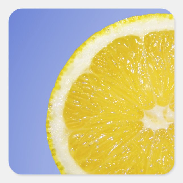 Juicy Slice of Lemon Square Sticker (Front)