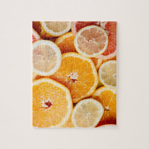 Juicy Sliced Orange Citrus Fruits Jigsaw Puzzle