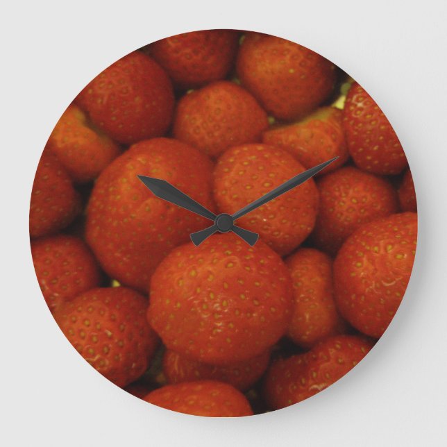 Juicy Strawberries Wall Clock (Front)