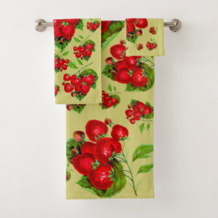 Juicy Strawberry  Bath Towel Set