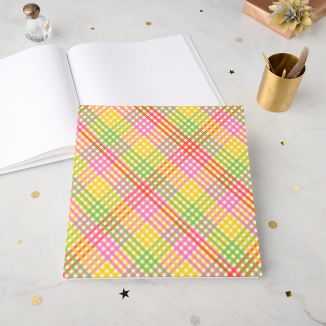 JUICY STRIPE Wedding Guest Book (Front Open)