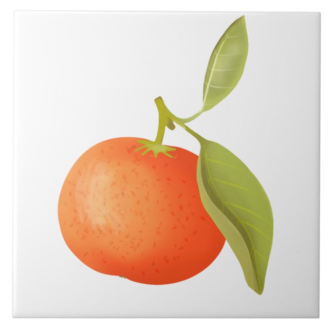 Juicy tangerine tile (Front)