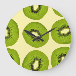 Juicy Tropical Fruits: Vibrant Summer Large Clock