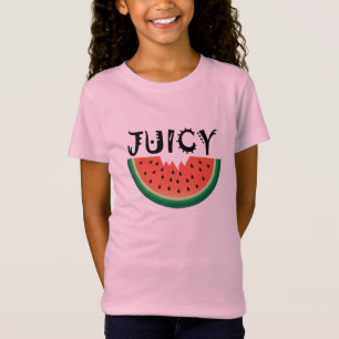 Juicy Watermelon - Girls' Bella+Canvas Jersey T-Sh T-Shirt