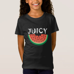 Juicy Watermelon - Girls' Bella+Canvas Jersey T-Sh T-Shirt